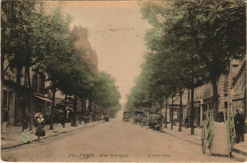 Carte postale ancienne Rue Balagny à Paris 17e