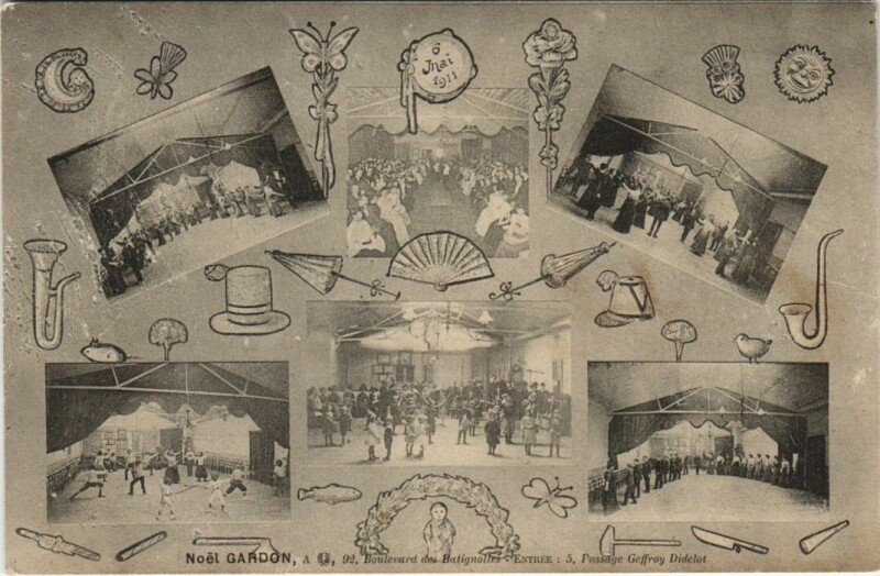 Carte postale ancienne Noël Gardon - Boulevard des Batignolles à Paris 17e