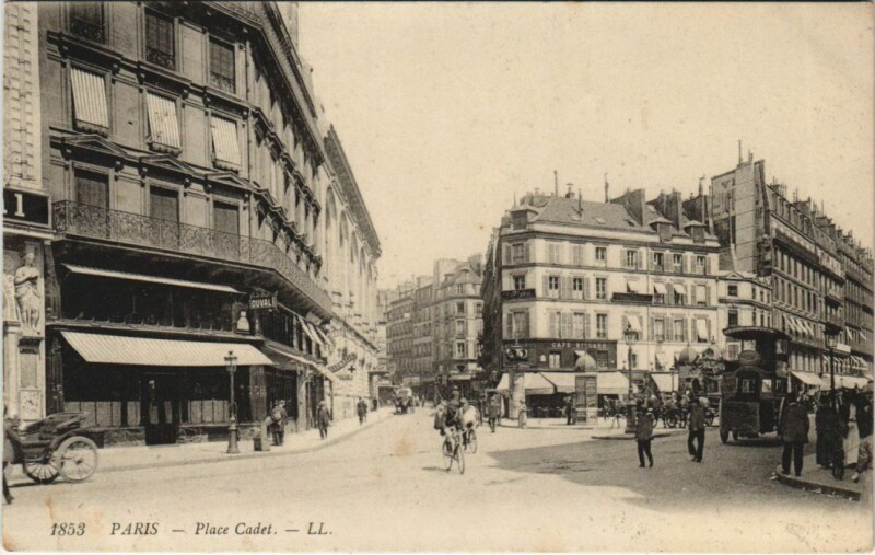 Carte postale ancienne Paris 9e Place Cadet à Paris 9e