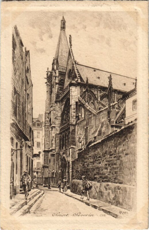 Carte postale ancienne Ancien Vieux Paris Saint-Severin