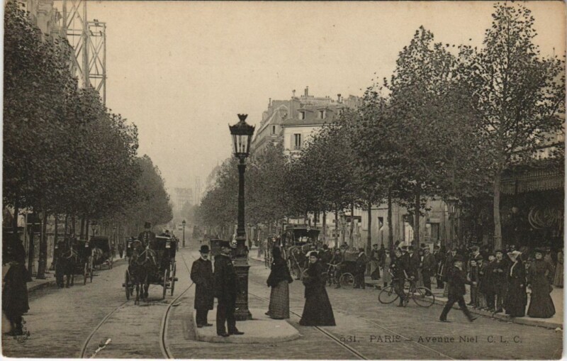 Carte postale ancienne Avenue Niel à Paris 17e