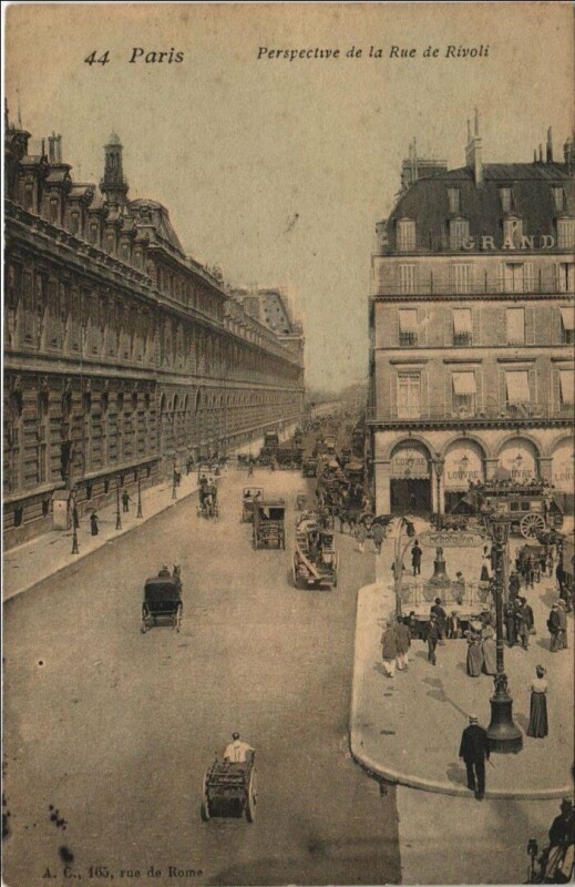 Carte postale ancienne Paris 1e Rue de Rivoli à Paris 1er