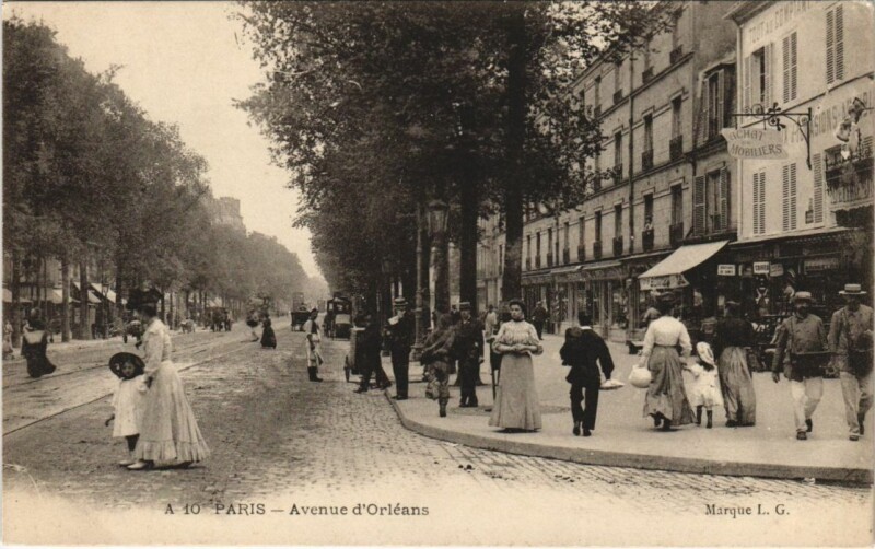 Carte postale ancienne Avenue d'Orléans à Paris 14e