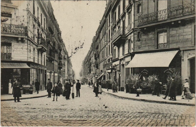 Carte postale ancienne Paris 5e Rue bertholet Rue Claude Bernard à Paris 5e
