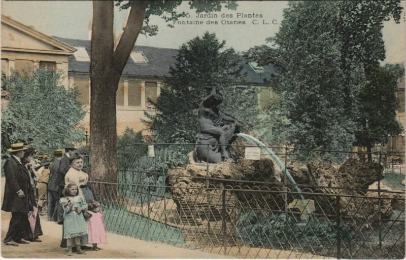 Carte postale ancienne Paris 5e Jardin des Plantes Fontaine des Otaries à Paris 5e