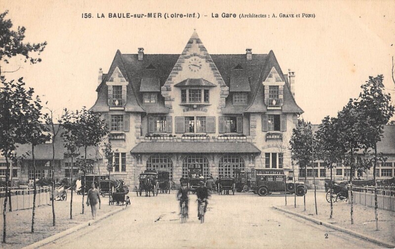 Carte postale ancienne La Baule - La Gare