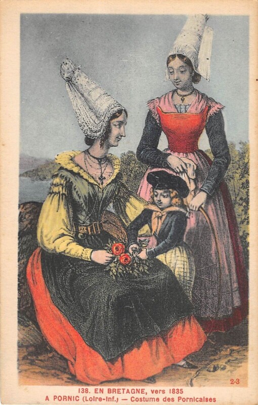Carte postale ancienne A Pornic - Costume De Pornicaises à Pornic