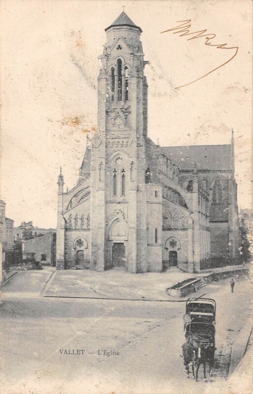 Carte postale ancienne Vallet - Eglise à Vallet