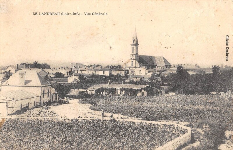 Carte postale ancienne Le Landreau - Vue Generale au Landreau