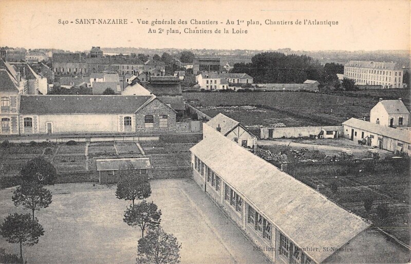 Carte postale ancienne Saint Nazaire - Vue Generale Des Chantiers à Saint-Nazaire