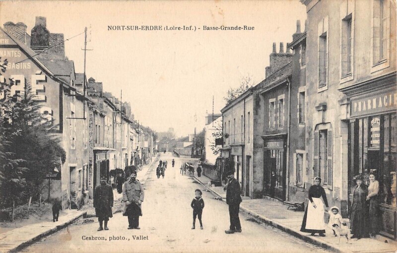 Carte postale ancienne Nort Sur Erdre - Basse Grande Rue à Nort-sur-Erdre