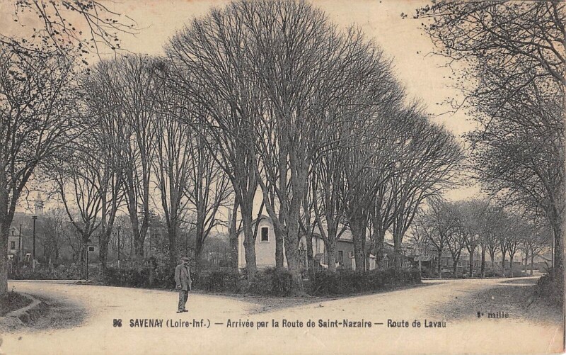 Carte postale ancienne Savenay - Arrivee Par La Route De Saint Nazaire à Savenay
