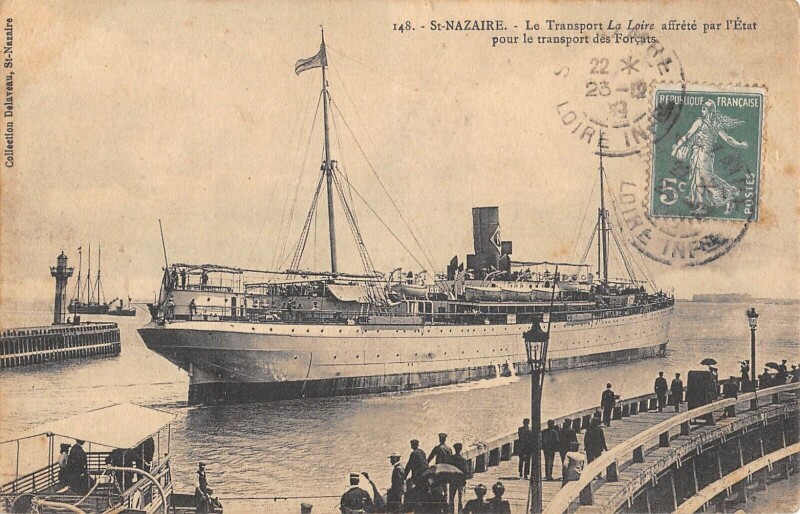 Carte postale ancienne Saint Nazaire - Le Transport La Loire - Affrete Transport Forcats à Saint-Nazaire