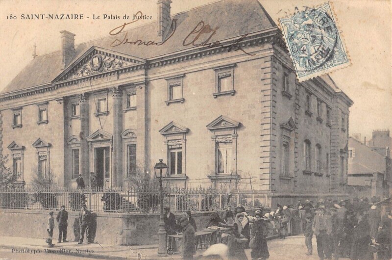 Carte postale ancienne Saint Nazaire - Le Palais De Justice à Saint-Nazaire