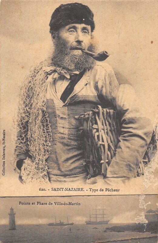 Carte postale ancienne Saint Nazaire - Type De Pecheur à Saint-Nazaire