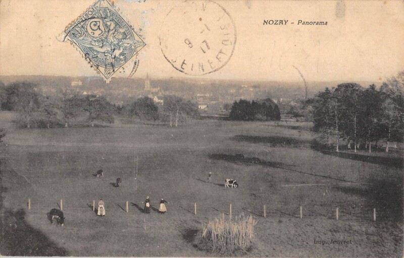 Carte postale ancienne Nozay - Panorama à Nozay