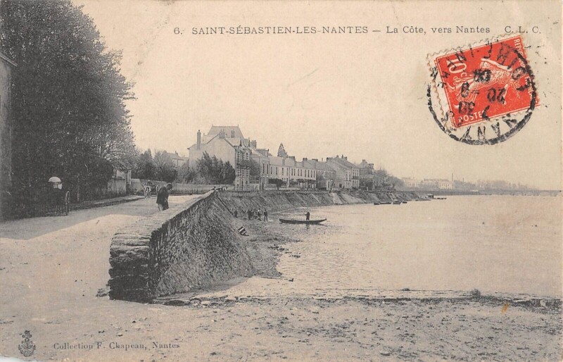 Carte postale ancienne Saint Sebastien Les Nantes - La Cote Vers Nantes à Nantes