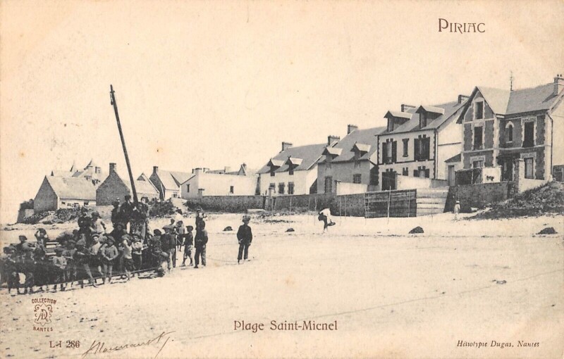 Carte postale ancienne Piriac - Plage Saint Michel