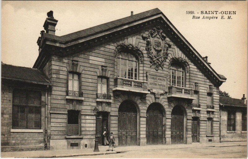 Carte postale ancienne Saint-Ouen - Rue Ampere