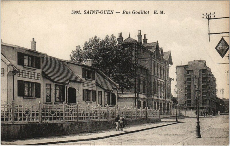 Carte postale ancienne Saint-Ouen - Rue Godillot