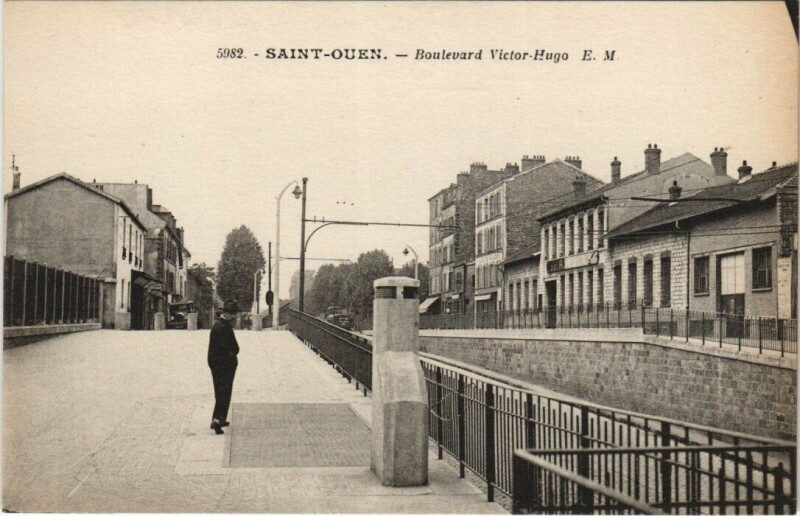 Carte postale ancienne Saint-Ouen - Boulevard Victor Hugo