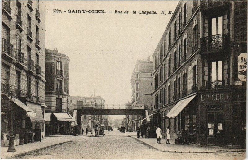 Carte postale ancienne Saint-Ouen - Rue de la Chapelle