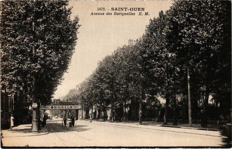 Carte postale ancienne Saint-Ouen - Avenue des Batignolles