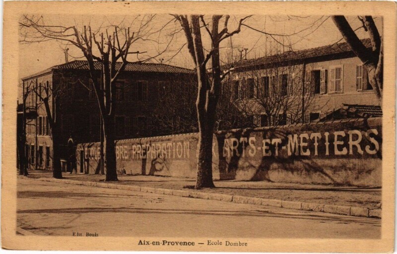 Carte postale ancienne Aix-en-Provence - Ecole Dombre à Aix-en-Provence