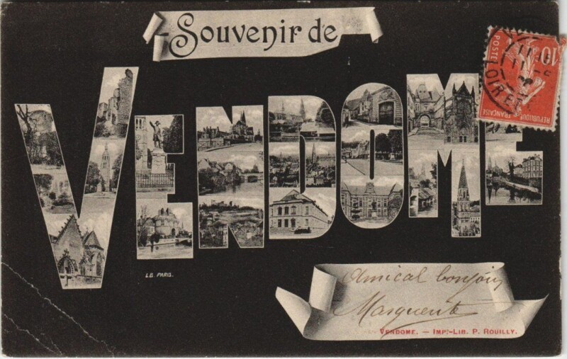 Carte postale ancienne Vendome Imp-Lib P.Rouilly