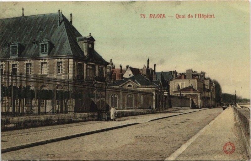 Carte postale ancienne Blois-Quai de l'Hopital à Blois