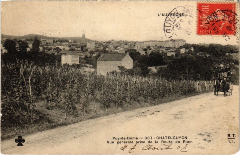 Carte postale ancienne Chatel-Guyon - Vue générale à Châtel-Guyon