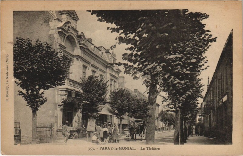 Carte postale ancienne Paray-le-Monial Le Theatre à Paray-le-Monial