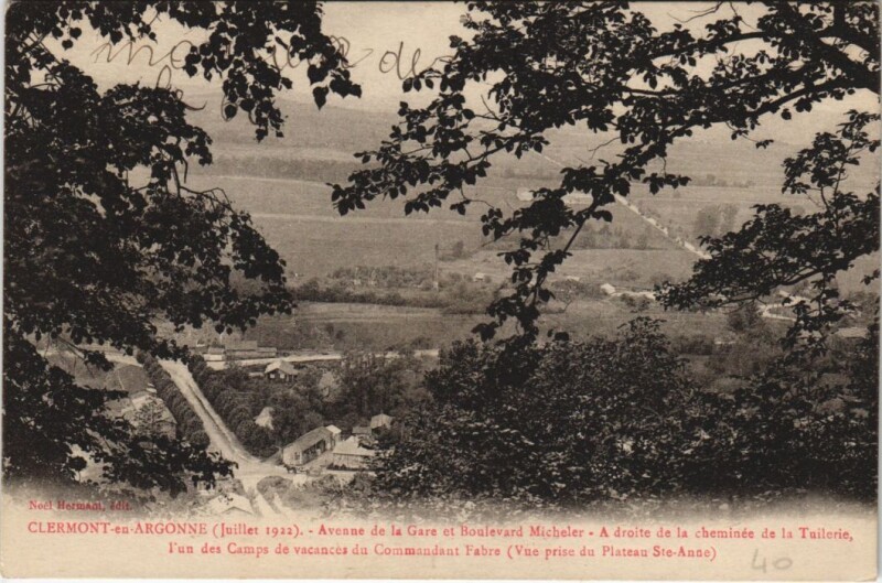 Carte postale ancienne Clermont-en-Argonne - Avenue de la gare à Clermont-en-Argonne