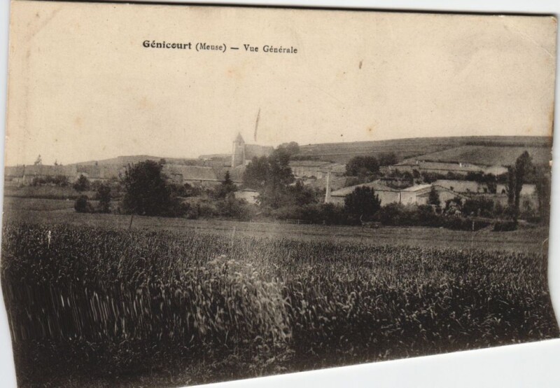 Carte postale ancienne Genicourt - vue generale