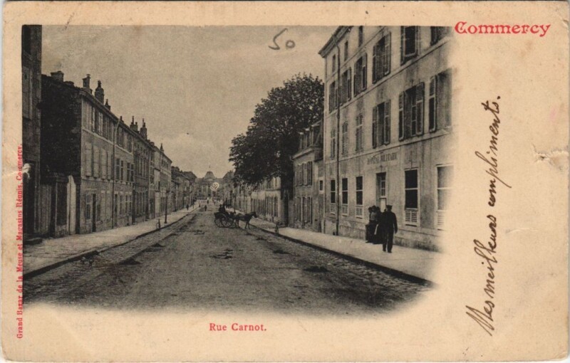Carte postale ancienne Commercy Rue Carnot à Commercy