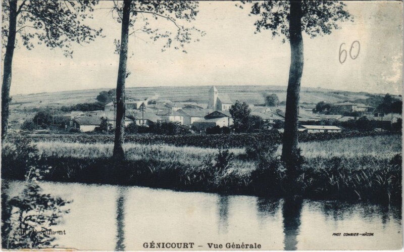 Carte postale ancienne Genicourt - Vue generale
