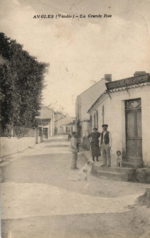 Carte postale ancienne La Grande Rue à Angles