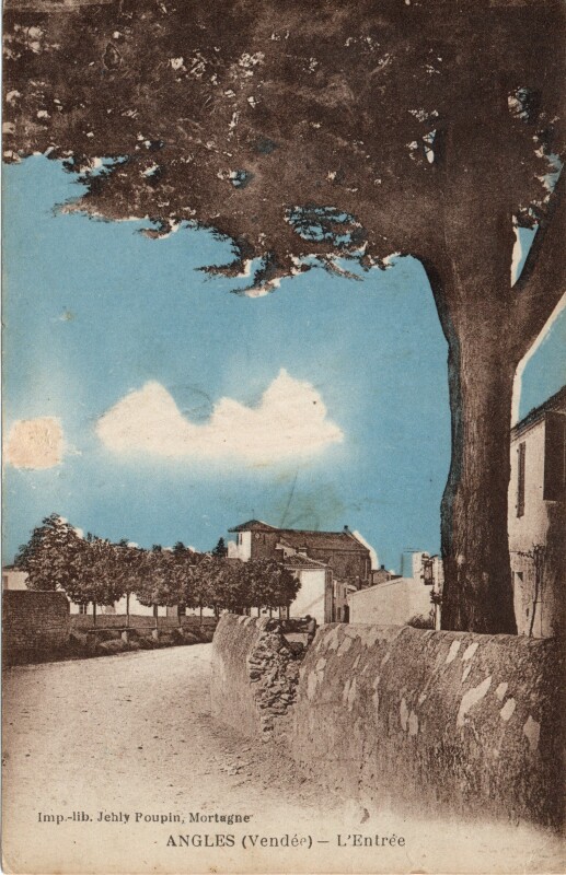 Carte postale ancienne Paysage à Angles