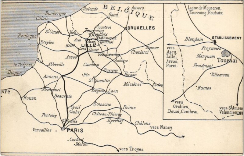 Carte postale ancienne Cartogramme - Belgique