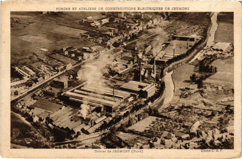 Carte postale ancienne Jeumont - Usines à Jeumont