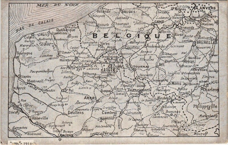 Carte postale ancienne Cartogramme - Belgique