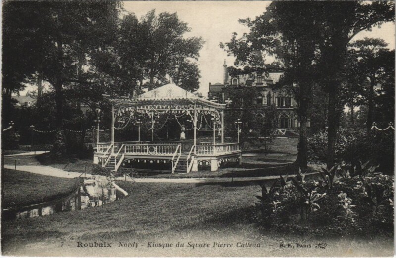 Carte postale ancienne Roubaix - Kiosque du SquaerePierre Catteau à Roubaix