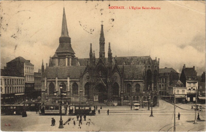 Carte postale ancienne Roubaix - L'Eglise Saint-Martin à Roubaix