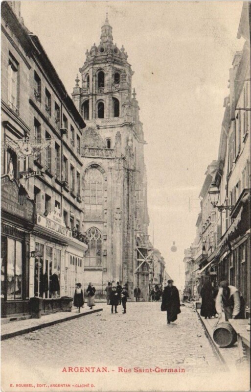 Carte postale ancienne Argentan-Rue Saint Germain à Argentan