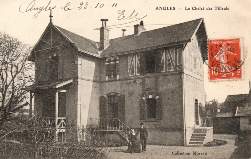 Carte postale ancienne Le Chalet des Tilleuils à Angles