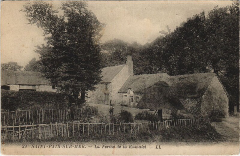 Carte postale ancienne Saint-Pair-sur-Mer-La Ferme de la Rumalet à Saint-Pair-sur-Mer