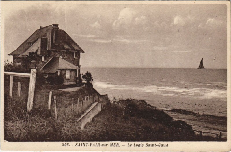 Carte postale ancienne Saint-Pair-sur-Mer-Le Logis Saint-Gaud à Saint-Pair-sur-Mer