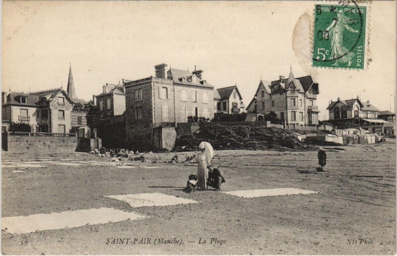 Carte postale ancienne Saint-Pair-La Plage