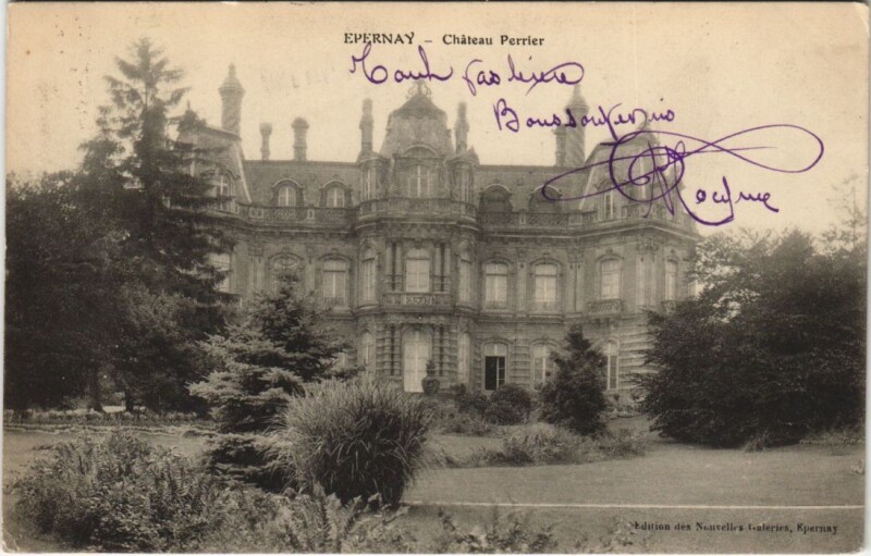 Carte postale ancienne Epernay Chateau Perrier