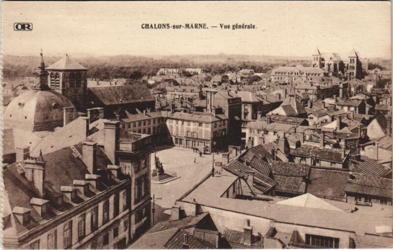 Carte postale ancienne Chalons-sur-Marne - Vue générale